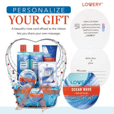 Lovery Ocean Wave Home Spa Kit - 11pc Jeweled Heart Set