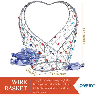 Lovery Ocean Wave Home Spa Kit - 11pc Jeweled Heart Set