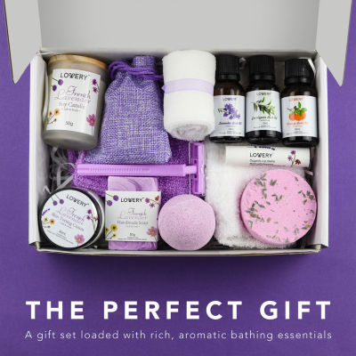 LOVERY™ French Lavender Relaxation Gift - 14pc Home Bath And Spa Kit