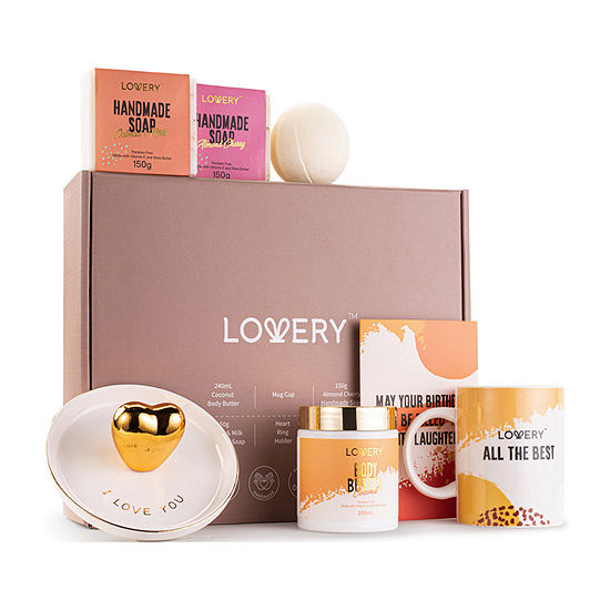 Lovery Birthday Gift Box - 8pc Personalized Spa Kit