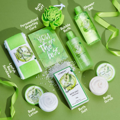 LOVERY™ Teacher Appreciation Gifts - 9pc Green Apple Thank You Basket