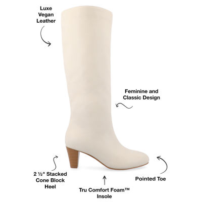 Journee Collection Womens Jovey Stacked Heel Dress Boots
