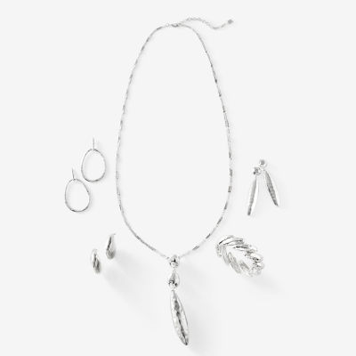 Worthington Silver Tone Womens Drop Earrings