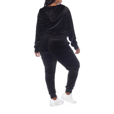 White Mark 2-pc. Velour Tracksuit-Plus