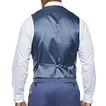 Shaquille O’Neal XLG Blue Mens Stretch Regular Fit Suit Vest - Big and Tall