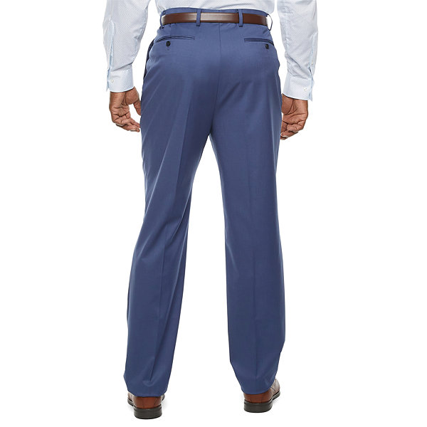Shaquille O'Neal XLG Blue Mens Stretch Regular Fit Suit Pants - Big and Tall