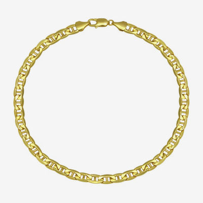 10K Yellow Gold 9" Hollow Mariner Chain Bracelet