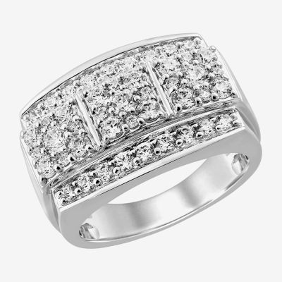 Mens 2 CT. T.W. Natural White Diamond 10K Gold Fashion Ring