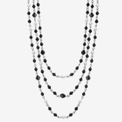 Mixit Silver Tone Simulated Pearl 18 Inch Round Strand Necklace