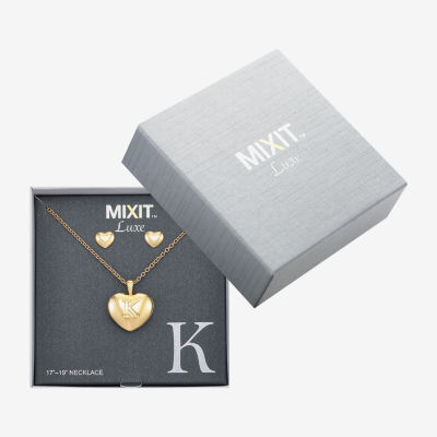 Mixit Gold Tone Pendant Necklace & Stud Earrings 2-pc. Heart Jewelry Set