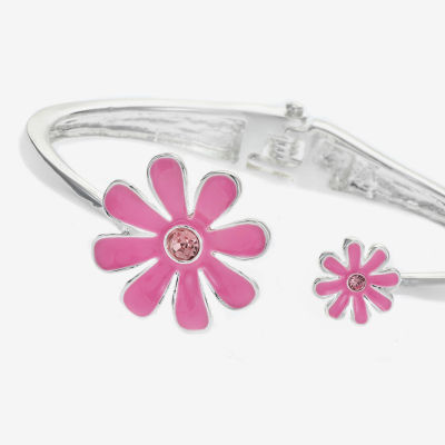Mixit Silver Tone Flower Cuff Bracelet