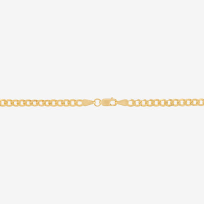 Mens 14K Gold 24 Inch Curb Chain Necklace