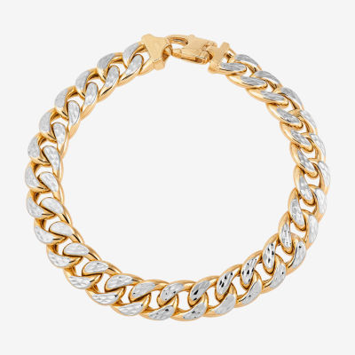 14K Gold 9 Inch Hollow Link Chain Bracelet