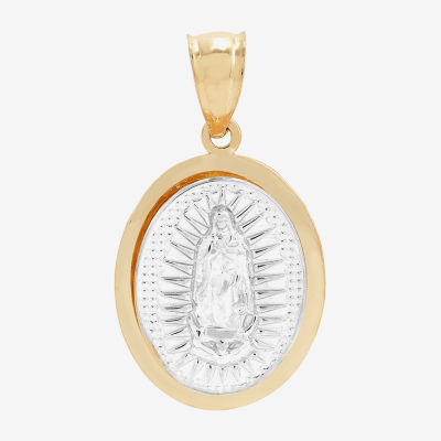 Our Lady Of Guadalupe Womens 10K Gold Oval Pendant