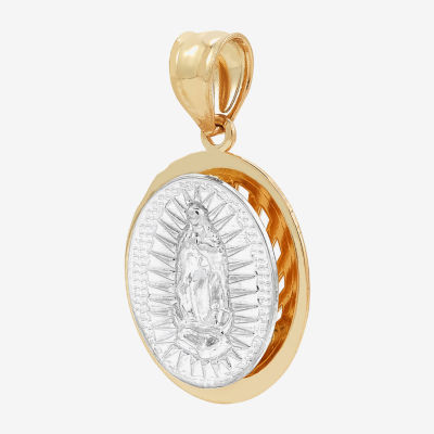 Our Lady Of Guadalupe Womens 10K Gold Oval Pendant