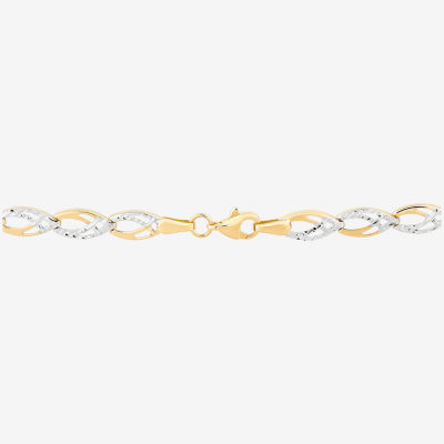 10K Gold 7.25 Inch Link Link Bracelet