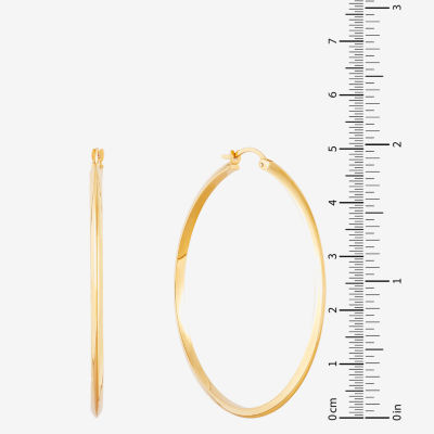 14K Gold 50mm Hoop Earrings