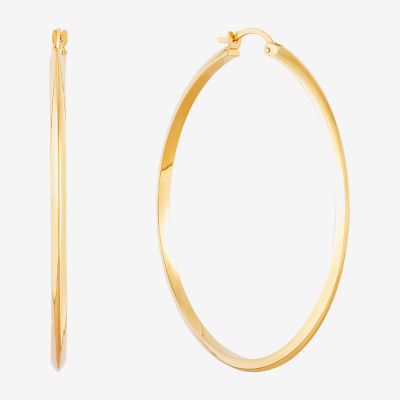 14K Gold 50mm Hoop Earrings