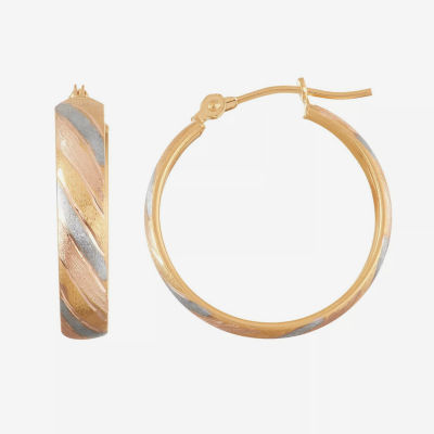 10K Gold 21mm Hoop Earrings