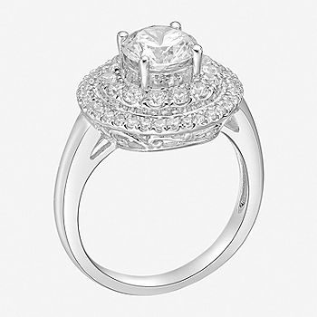 Vacation Oval Zircon Ring, .925 Sterling Silver Diamond Cubic Zirconia Waterproof Cocktail Statement Ring Gold / 5
