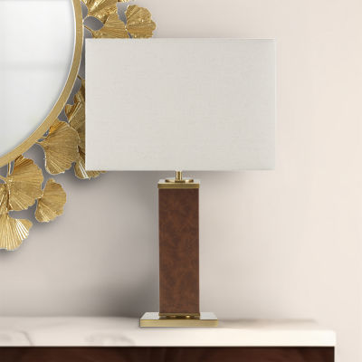 INK+IVY Hawley Faux Leather Table Lamp