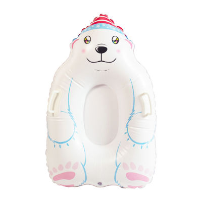 Pool Candy Polar Bear Inflatable Kids Snow Sleds