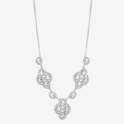 Monet Jewelry Timeless Silver Tone Womens 17 Inch Collar Necklace