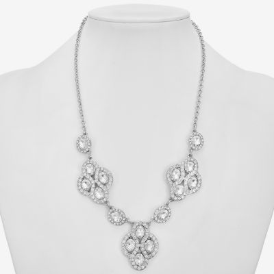 Monet Jewelry Timeless Silver Tone Womens 17 Inch Collar Necklace