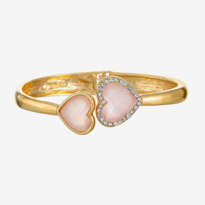 Monet Jewelry Glass Heart Cuff Bracelet