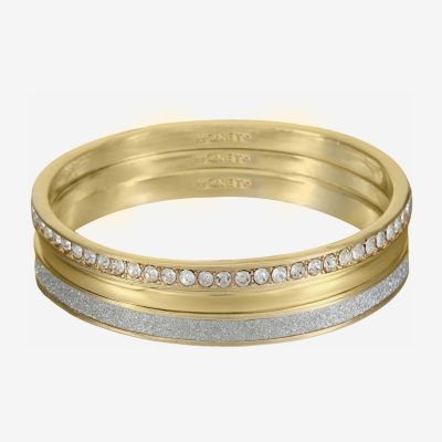 Monet Jewelry Two Tone 3-pc. Glass Bracelet Set