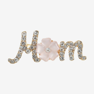Monet Jewelry Mom Glass Flower Pin