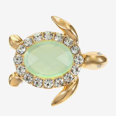 Monet Jewelry Turtle Glass Pin