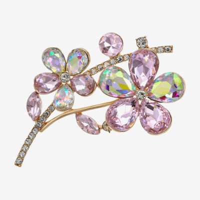 Monet Jewelry Glass Flower Pin