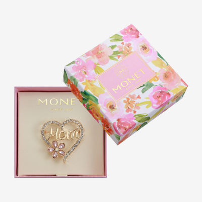 Monet Jewelry Mom Glass Heart Pin