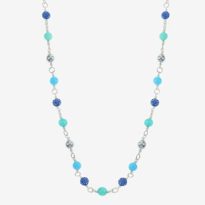 Monet Jewelry Glass Inch Rolo Round Strand Necklace