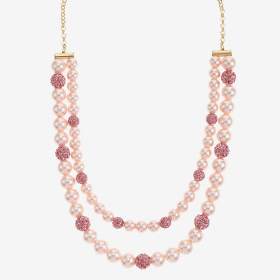 Monet Jewelry Glass Inch Rolo Round Strand Necklace