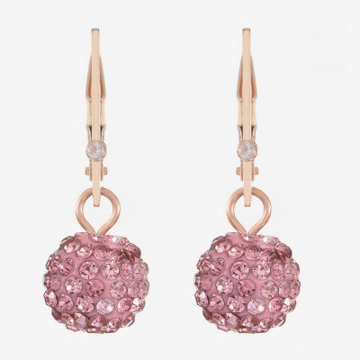 Monet Jewelry Glass Round Drop Earrings