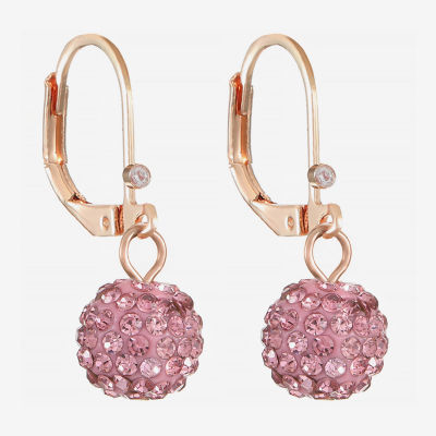 Monet Jewelry Glass Round Drop Earrings