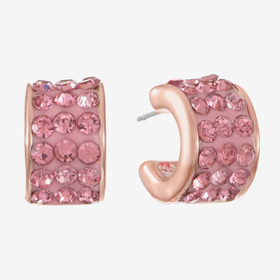 Monet Jewelry Huggie Glass Hoop Earrings