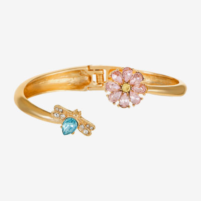 Monet Jewelry Bee Glass Flower Cuff Bracelet