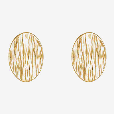Monet Jewelry Gold Tone 17mm Oval Stud Earrings