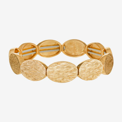 Monet Jewelry Gold Tone Oval Stretch Bracelet