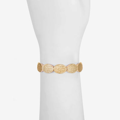 Monet Jewelry Gold Tone Womens Oval Stretch Bracelet