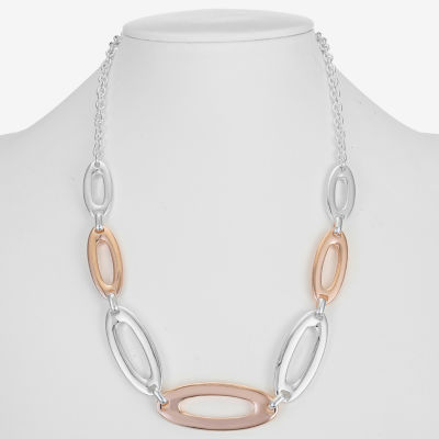 Liz Claiborne Two Tone Womens 17 Inch Collar Necklace