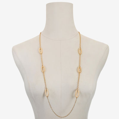 Liz Claiborne 36 Inch Cable Oval Strand Necklace