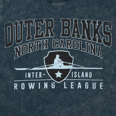 Juniors Outer Banks North Carolina Oversized Womens Crew Neck Short Sleeve Graphic T-Shirt