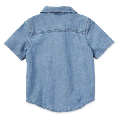 Okie Dokie Toddler & Little Boys Short Sleeve Button-Down Shirt