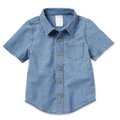 Okie Dokie Toddler & Little Boys Short Sleeve Button-Down Shirt