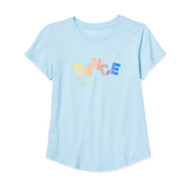 Xersion Little & Big Girls Crew Neck Short Sleeve Graphic T-Shirt