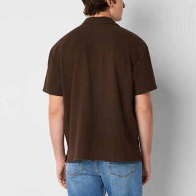 Arizona Mens Short Sleeve Button-Up Shirt